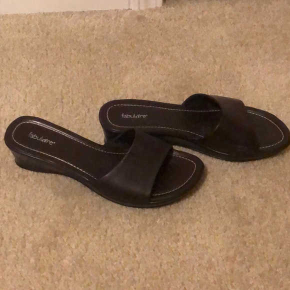 Fabulaire brown wedge shoes - Picture 3 of 7